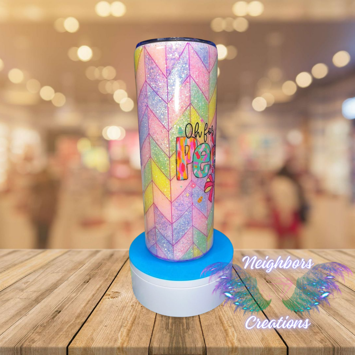 #21 - 20oz Easter Peep themed Tangram Tumbler