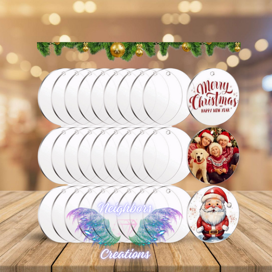 Round Any Occasion Custom Hand Made Ornaments- Set of 6 Per Custom Order - CUSTOM ORDERS ONLY