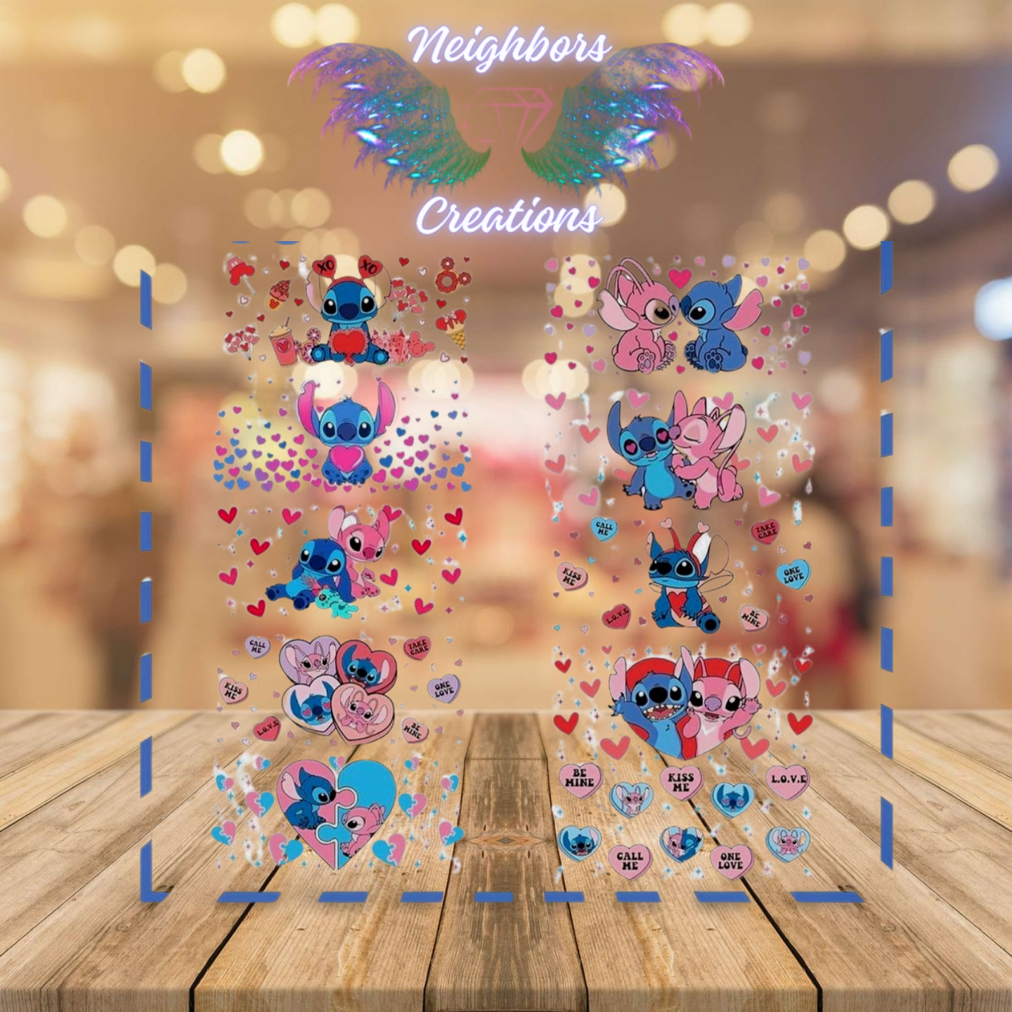 Inspired by Stitch Valentine’s Day - custom orders only