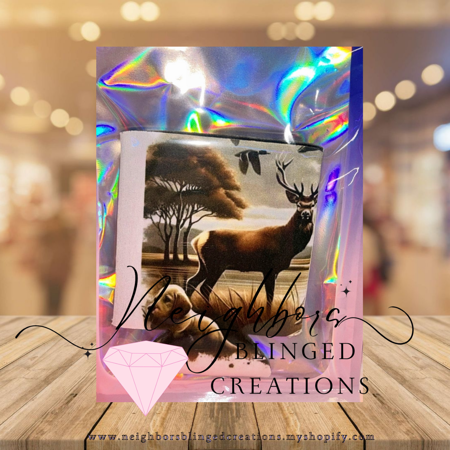 Fabric Can Cousy  - Deer W Sunset