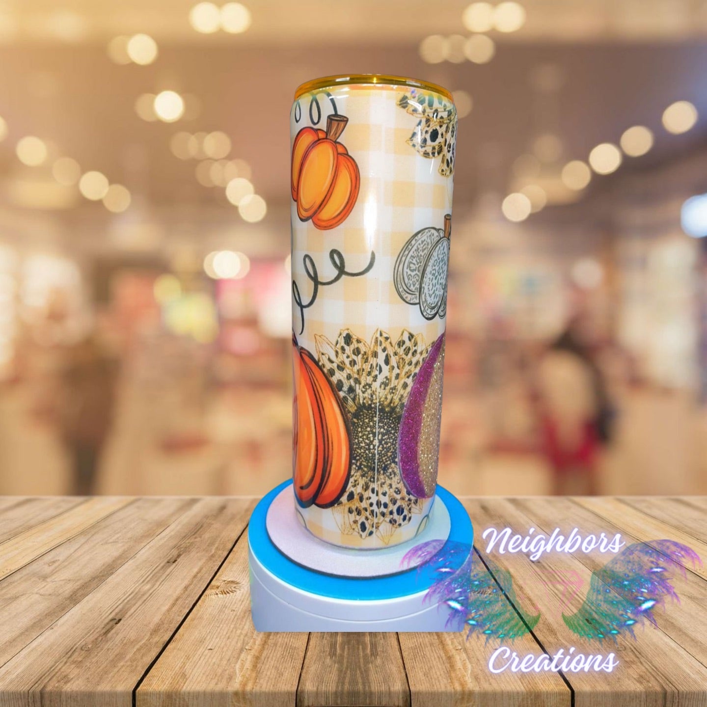 #11 - 20 OZ Fall Vibes Pumpkins With Glitter Tumbler