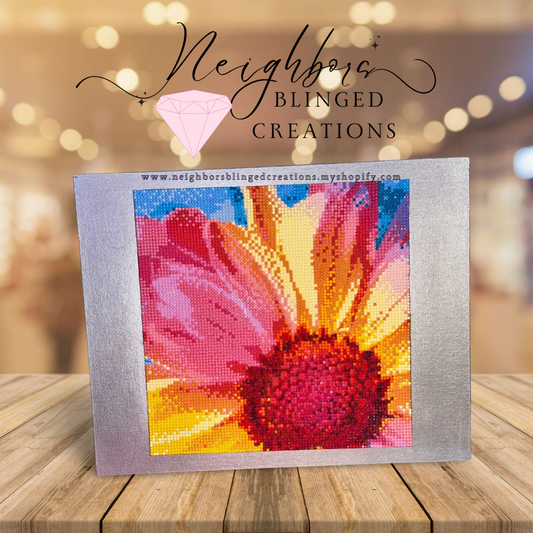 Large Diamond painting canvas- brighten, vibrant, sunflower