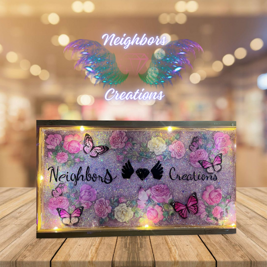 LightUp Logo Wooden Diy Desk Sign
