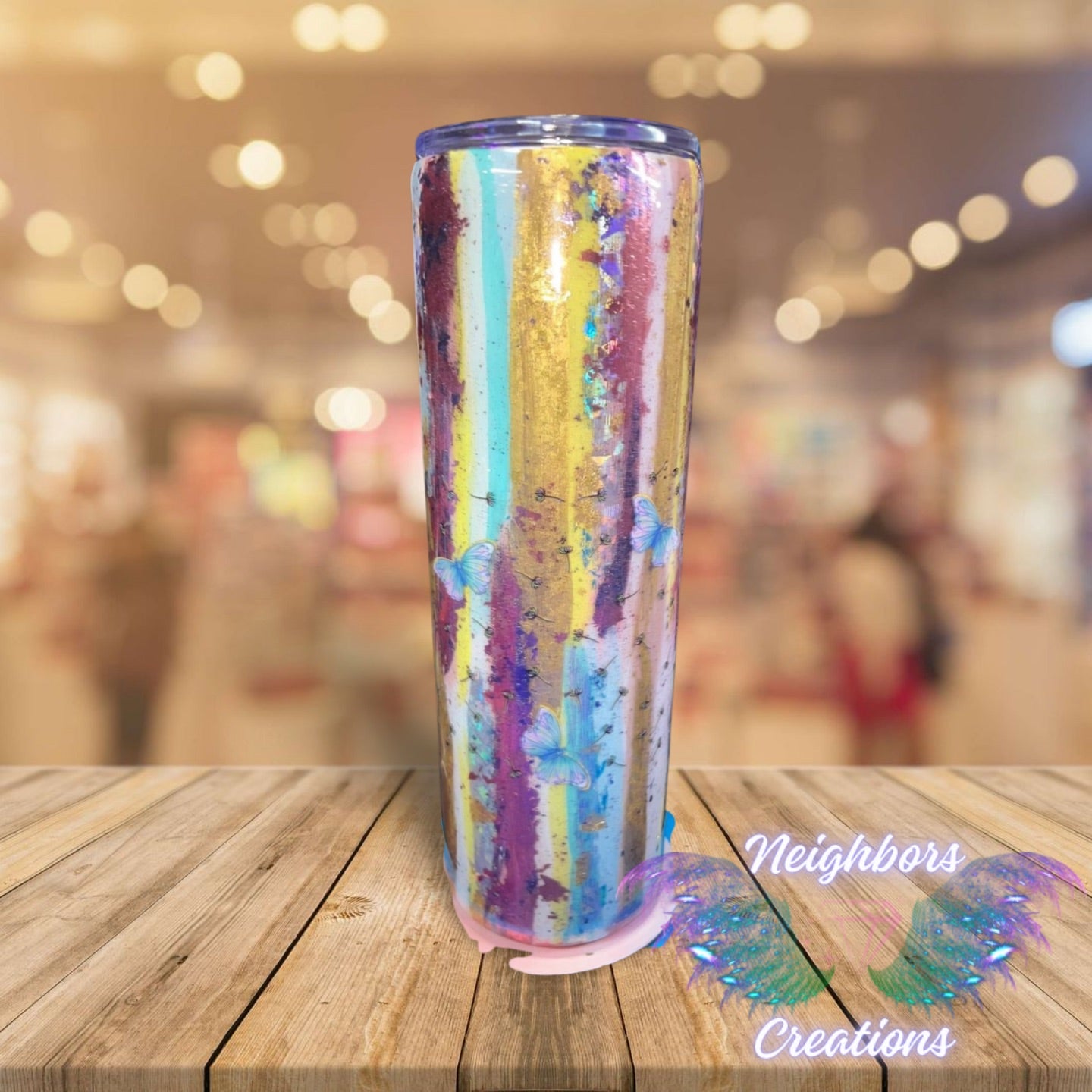 #14 - 20 OZ Patina Style Just Breathe Field of Flowers Tumbler
