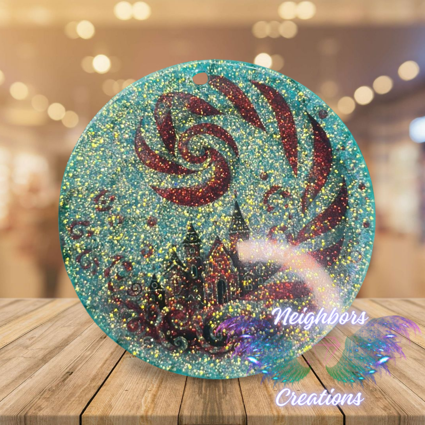 Clear Disk Custom Christmas Flat Ornaments