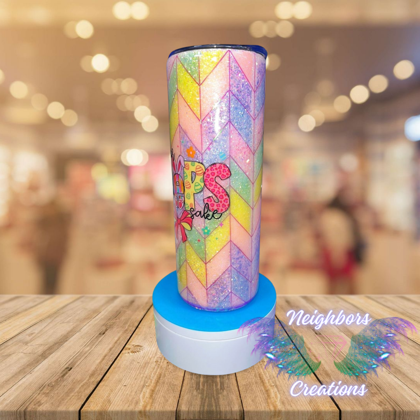 #21 - 20oz Easter Peep themed Tangram Tumbler