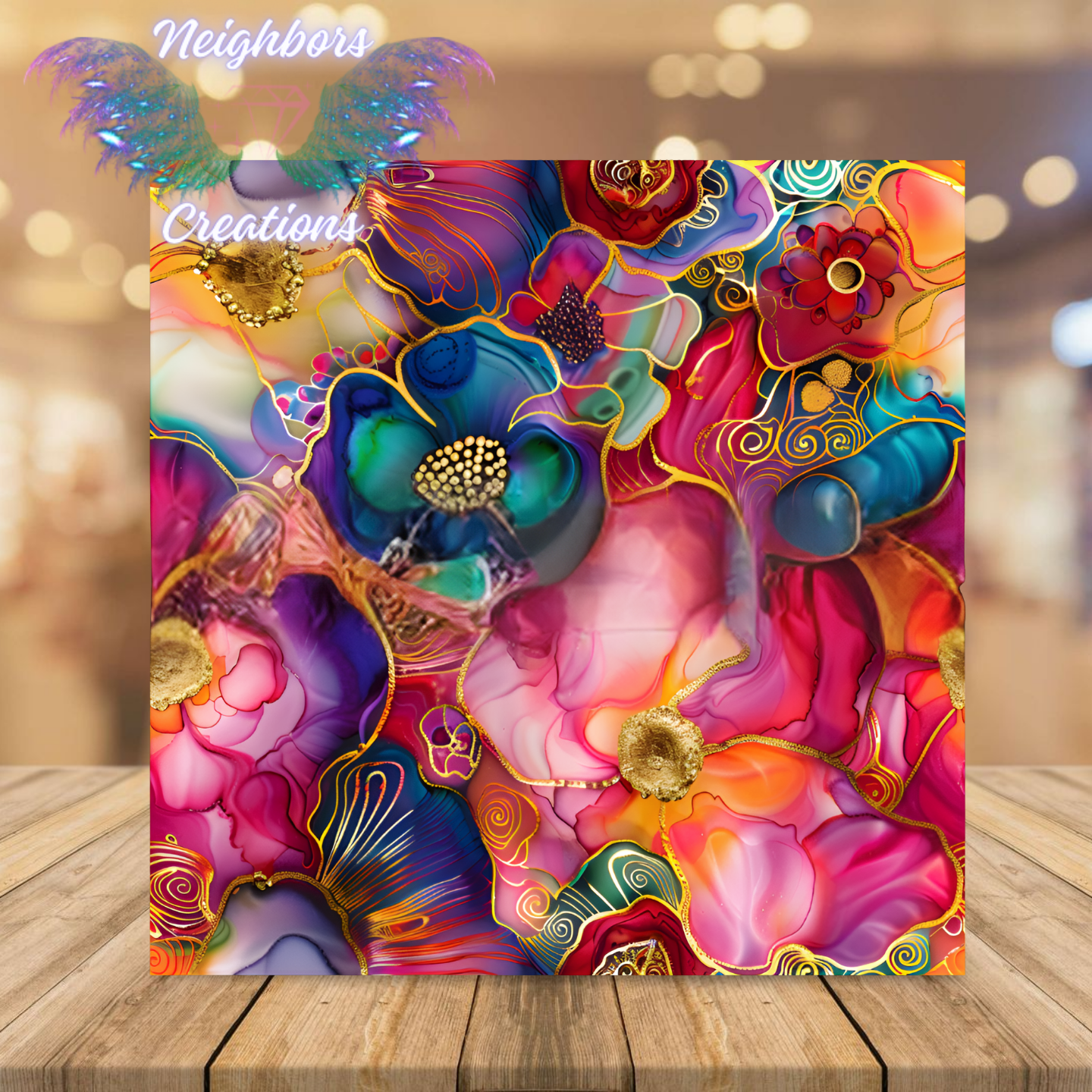 Watercolor floral boutique vinyl