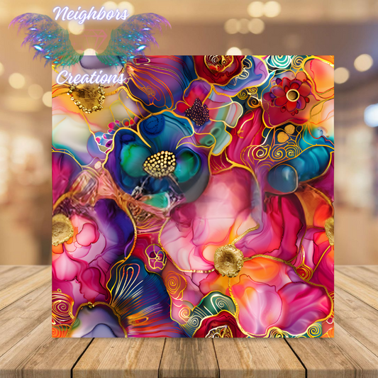 Watercolor floral boutique vinyl