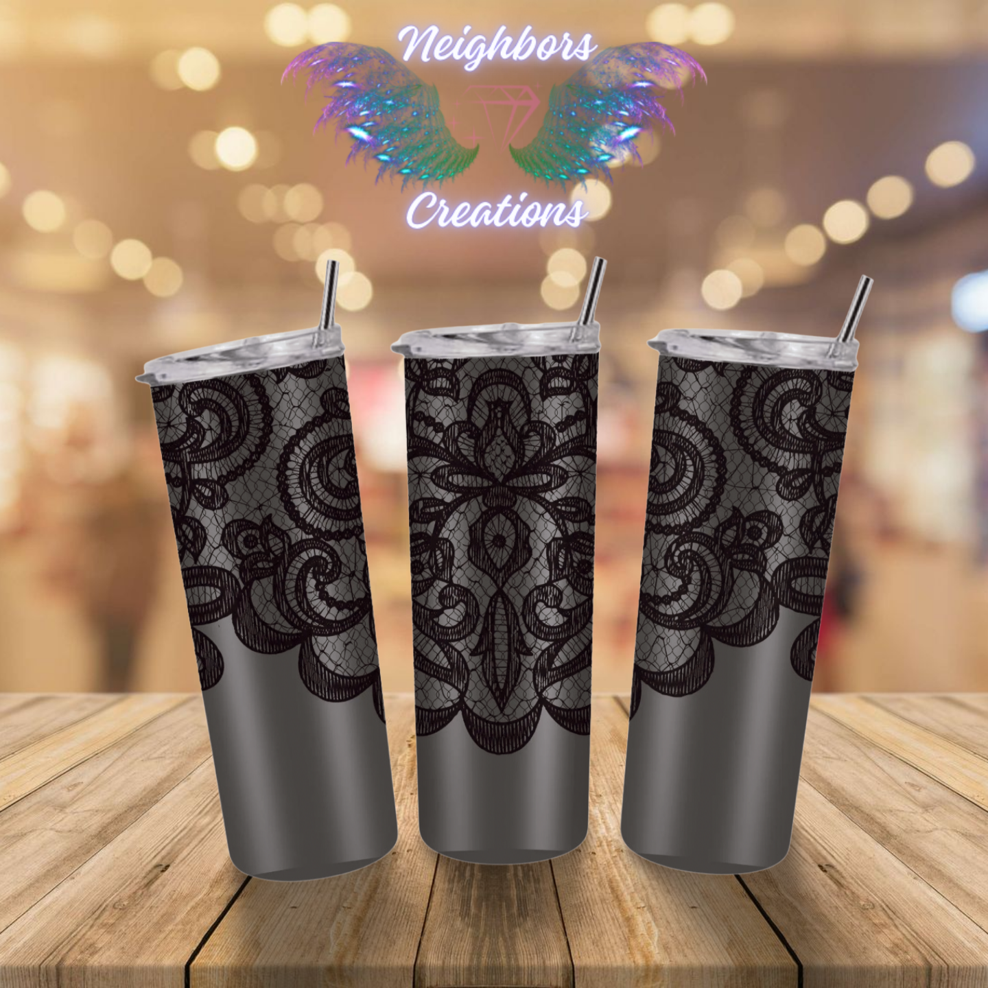 Black Lace UV DTF Decal