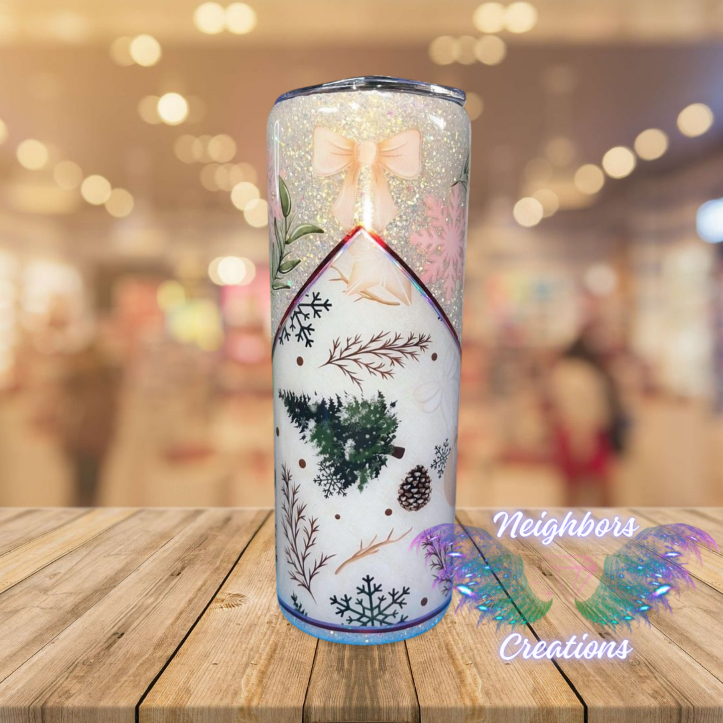 20 OZ DBL INS - Christmas Themed Deer Tumbler