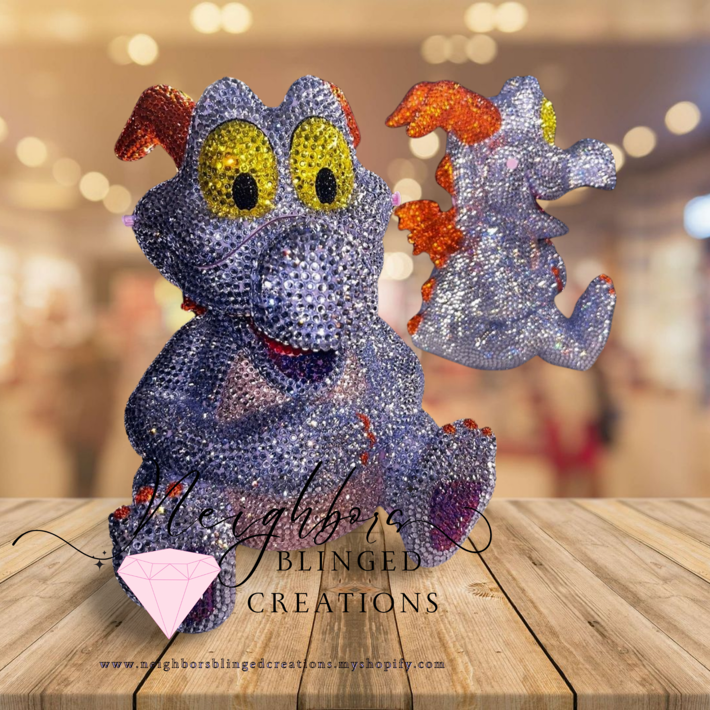 Hand bedazzled fully functional Figgy Popcorn Bucket_2