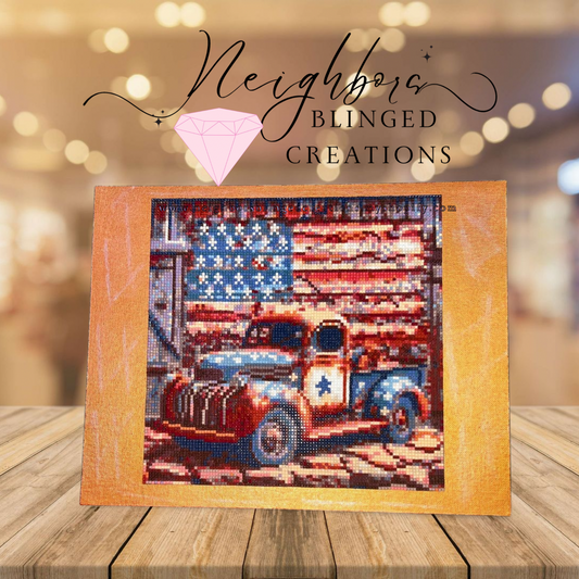 Medium/Large Diamond Painting- proud to be an American