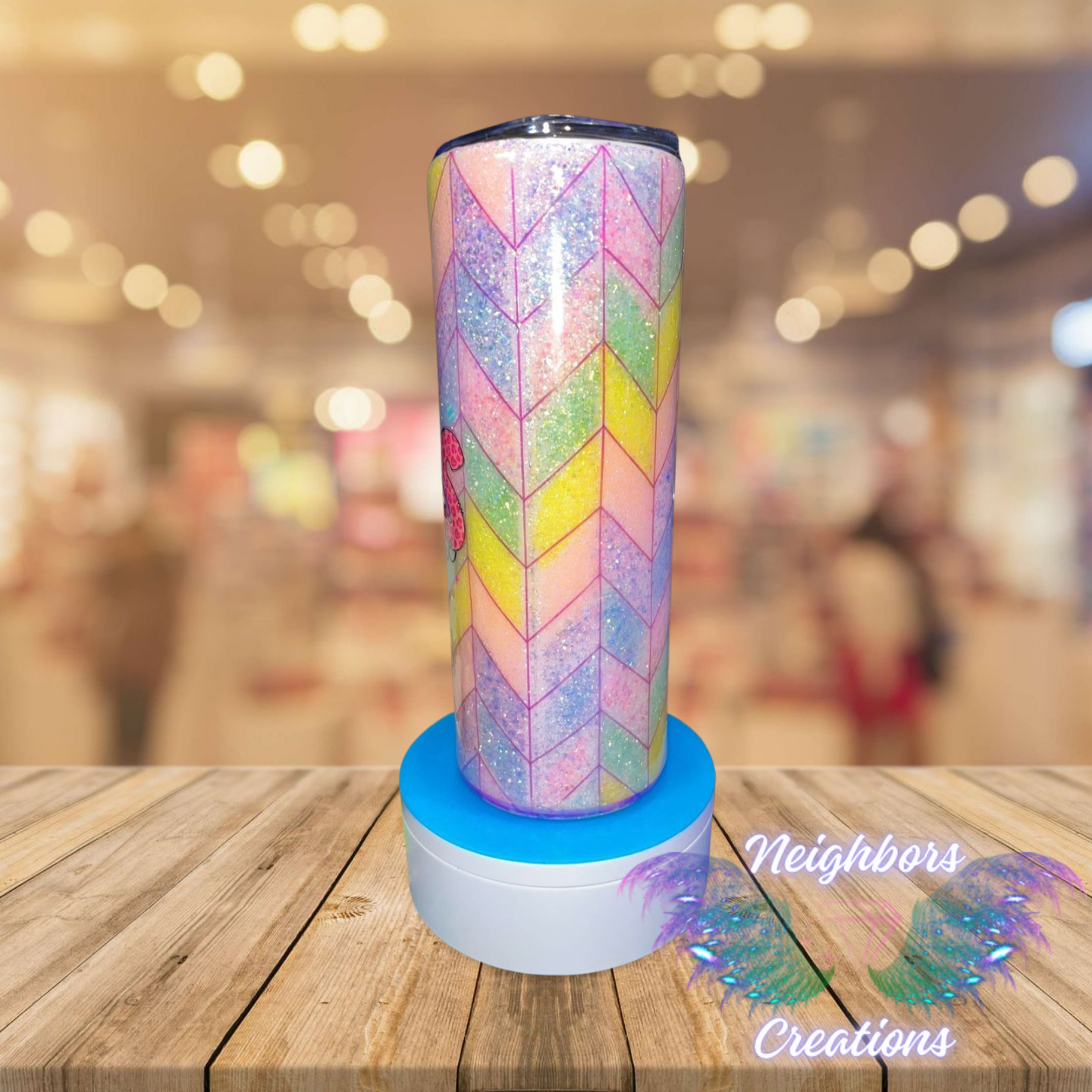 #21 - 20oz Easter Peep themed Tangram Tumbler