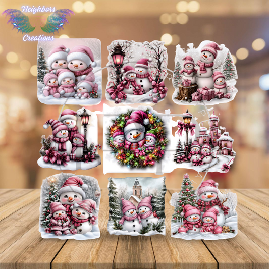Snow Family Custom Christmas Ornaments