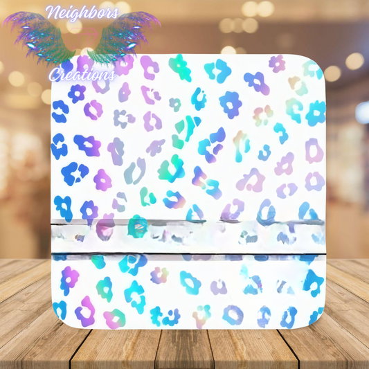 Iridescent leopard cut out print boutique vinyl