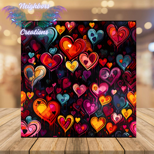 Painted Themed Hearts Boutique Vinyl
