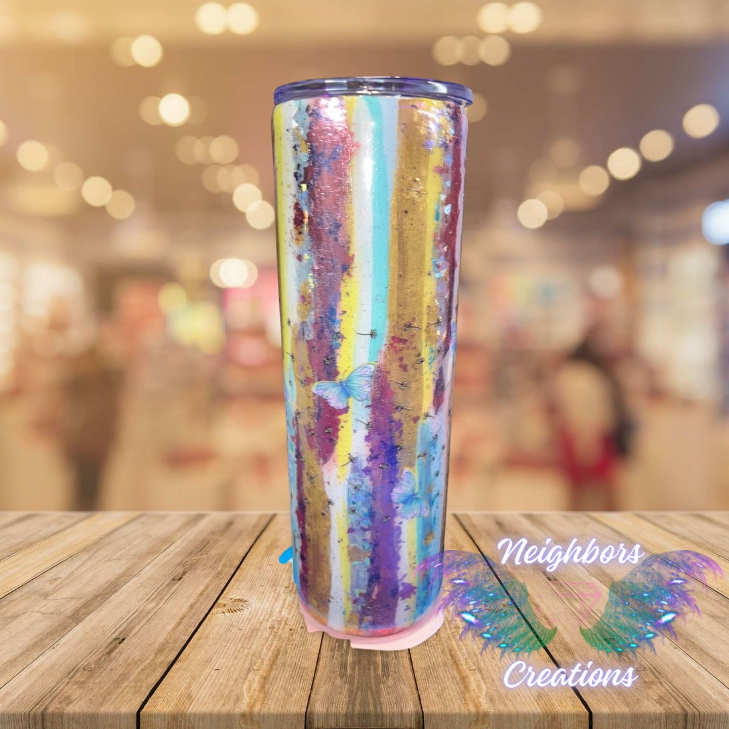 #14 - 20 OZ Patina Style Just Breathe Field of Flowers Tumbler
