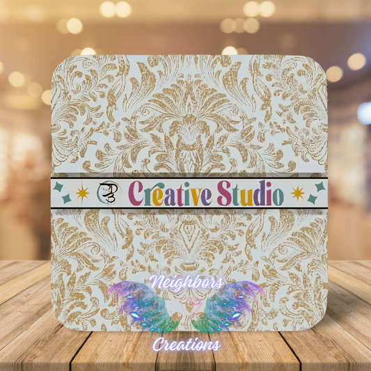 White Embroidered Textured Boutique Vinyl