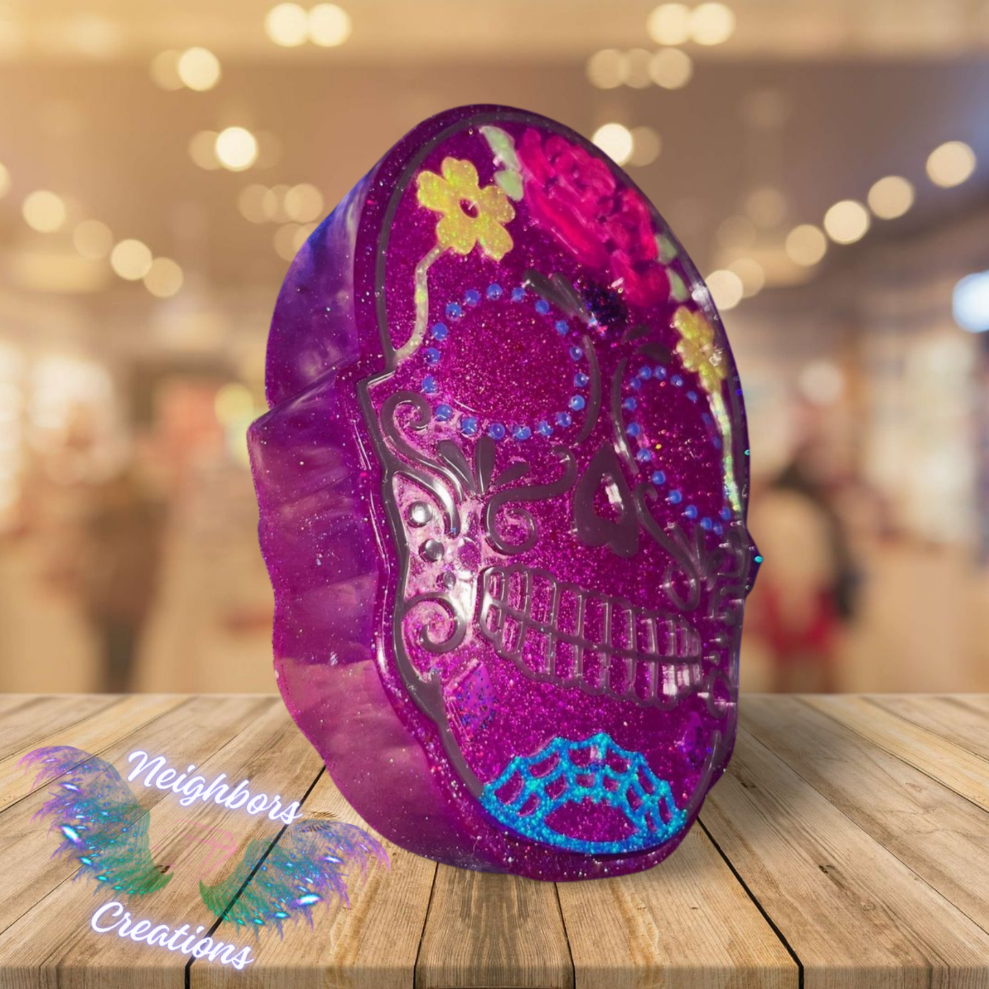 Uv Resin Skull Shaped Jewelry Box
