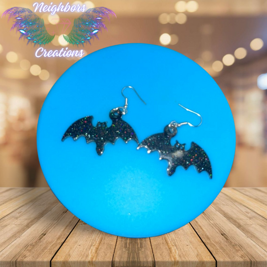 Black Spooky N Cute Bat Earrings
