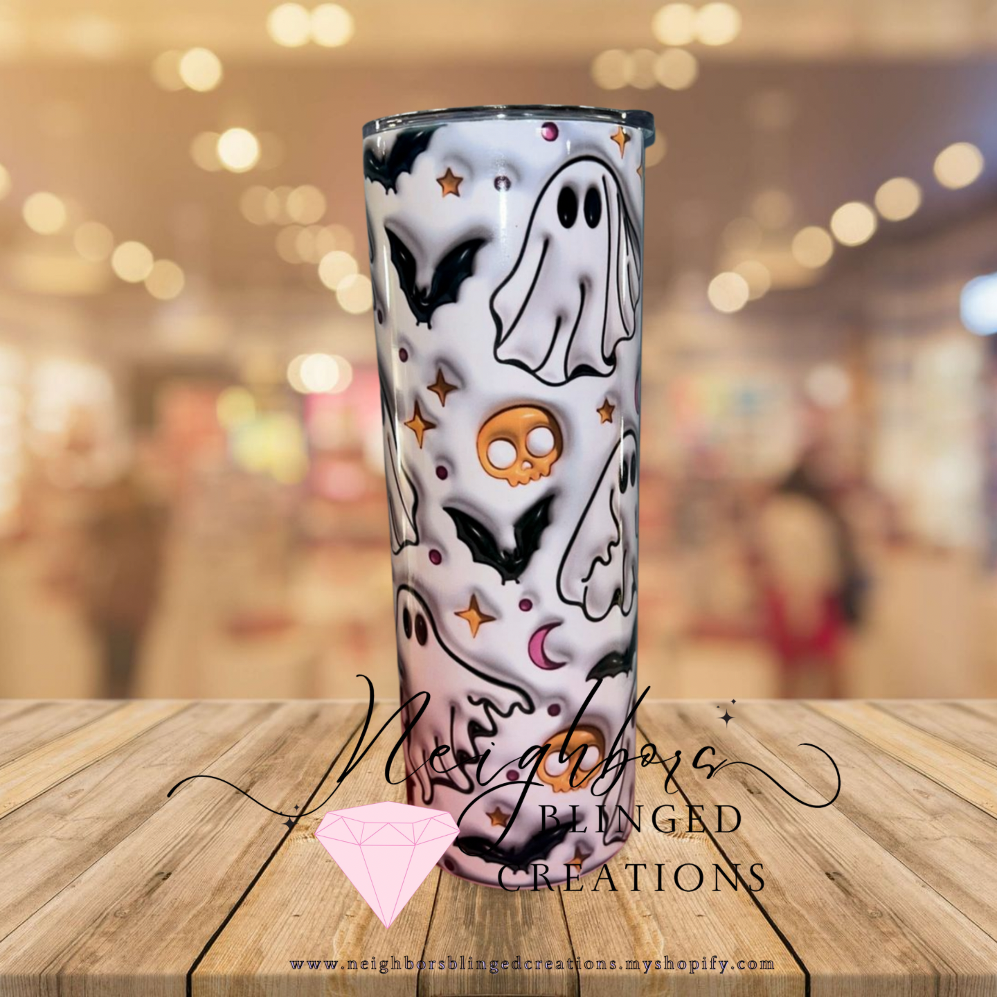 20oz Stainless steel double installed 3-D print bulky Halloween