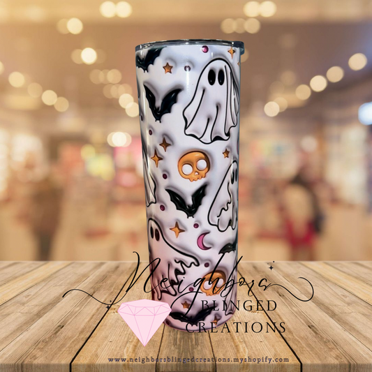 20oz Stainless steel double installed 3-D print bulky Halloween