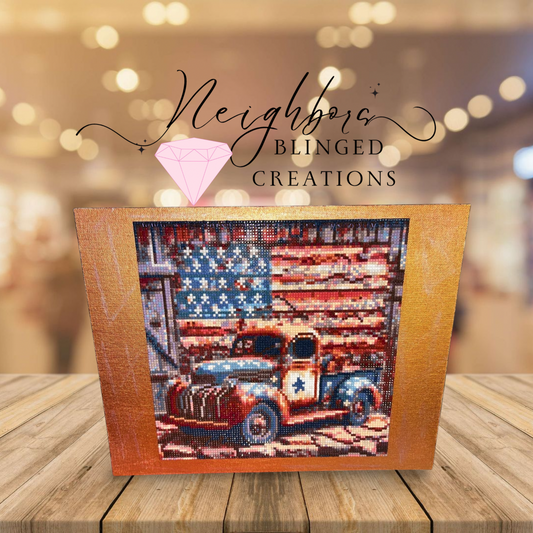 Medium/Large Diamond Painting- proud to be an American