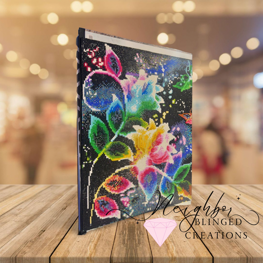Handmade custom to order 30x40 Square Floral Rose Diamond Painting.