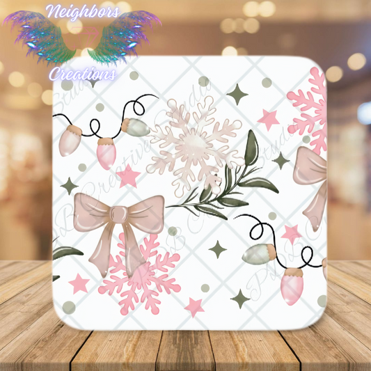 Traditional Soft Pinks & Tones Christmas Boutique Vinyl