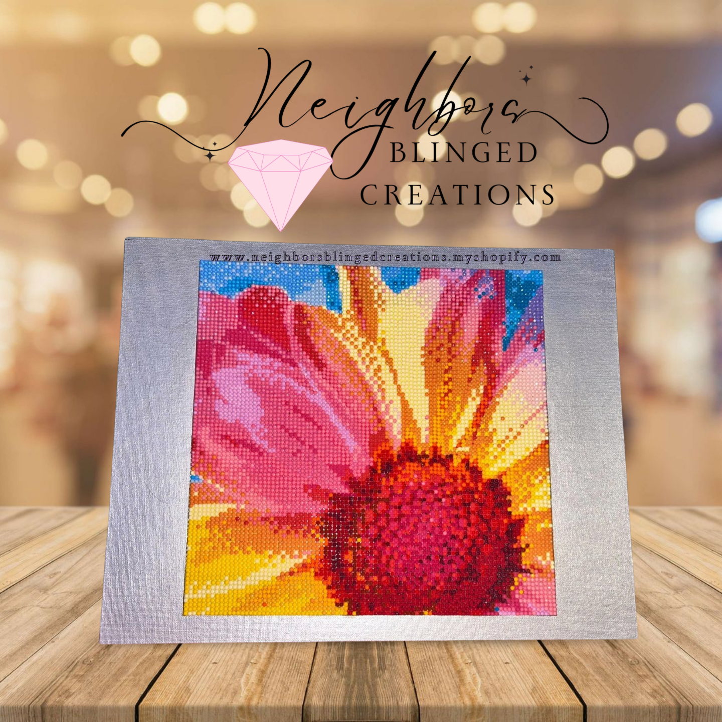 Large Diamond painting canvas- brighten, vibrant, sunflower
