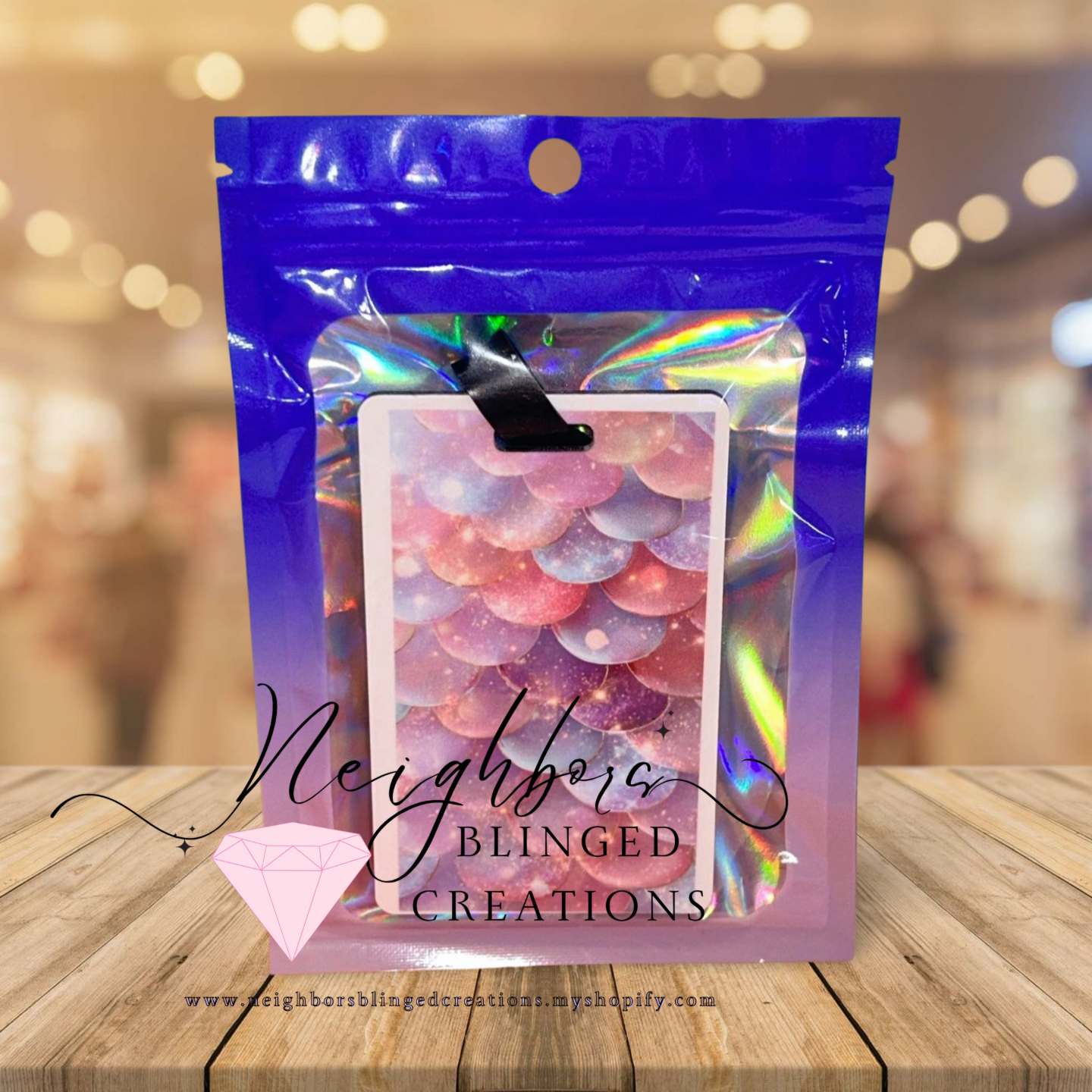 Luggage tag- mermaid print