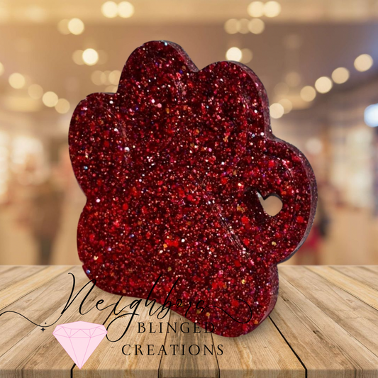 Dog paw keychain - can do any custom color with photos or name plaque as well