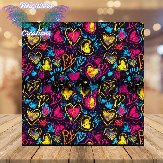 Color Burst Hearts Boutique Vinyl