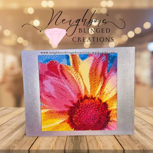 Large Diamond painting canvas- brighten, vibrant, sunflower