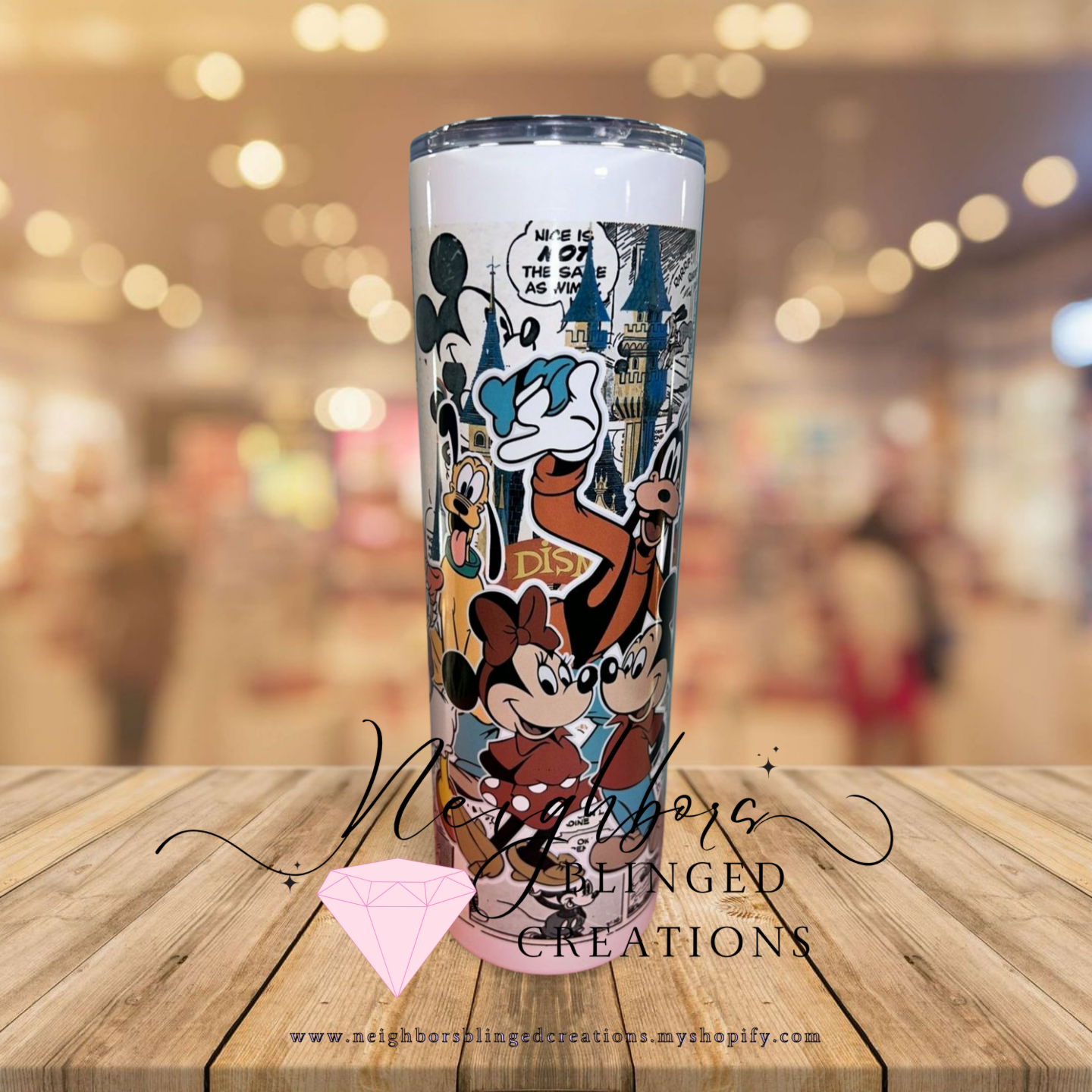 30oz Stainless steel doubled comic book themed print