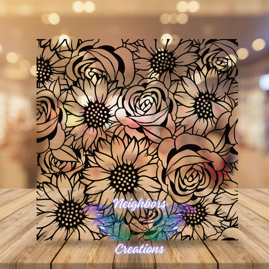 Custom Design Sunflower N Roses Clustered