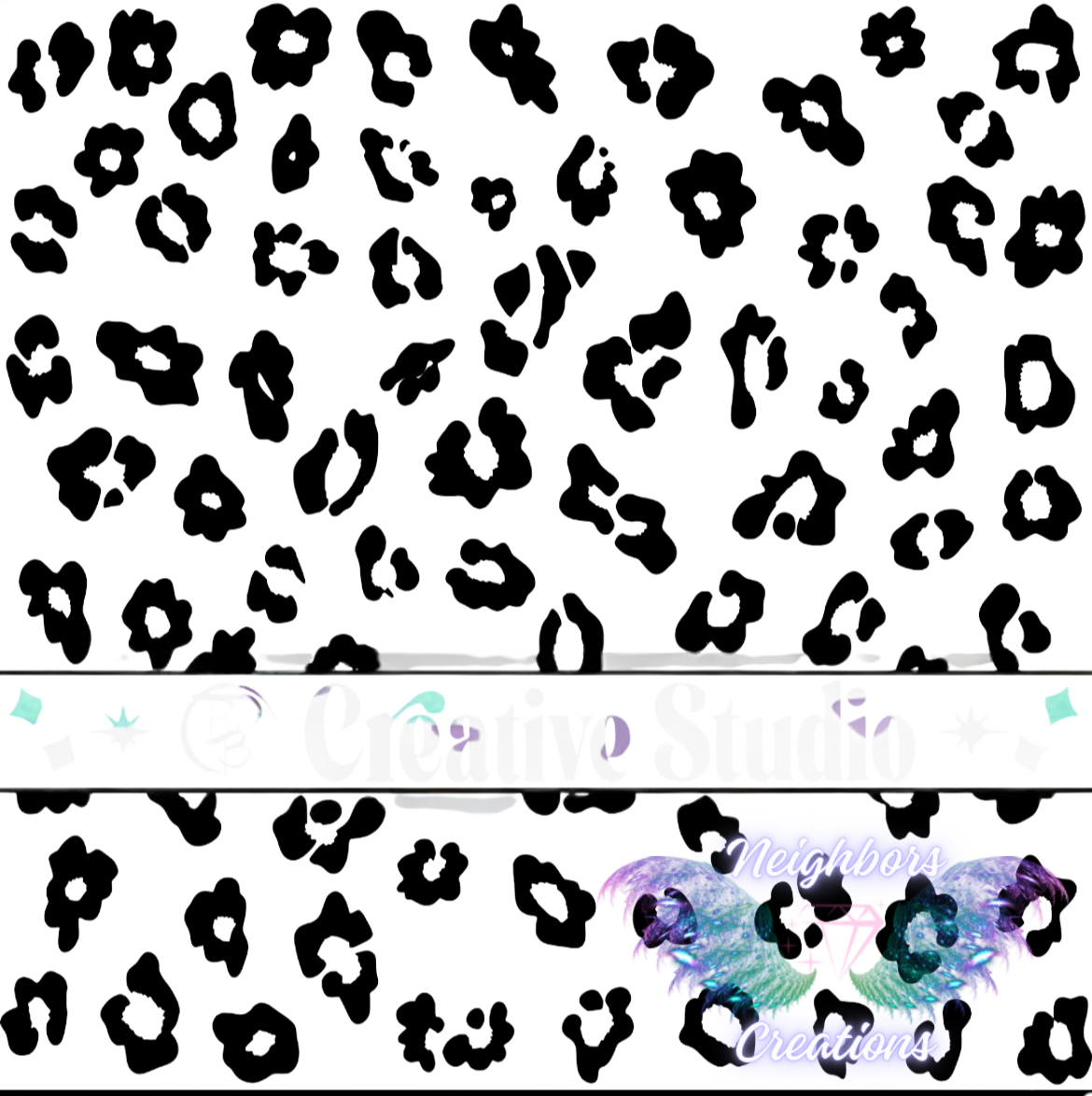 Black Leopard Cut Out Vinyl