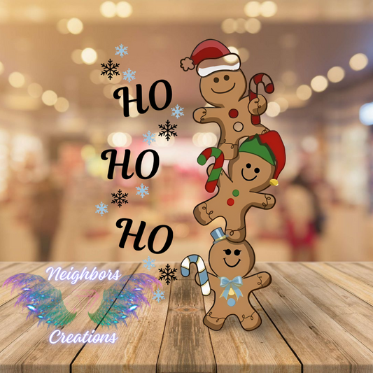 Custom Gingerbread Ho Ho Ho Design