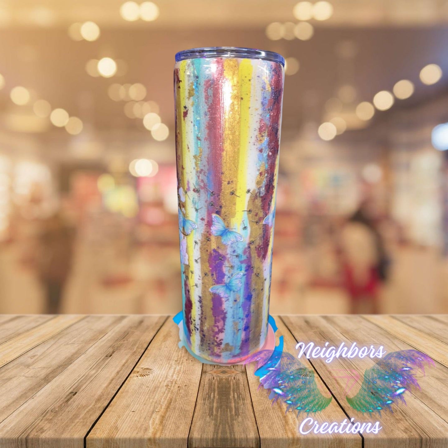 #14 - 20 OZ Patina Style Just Breathe Field of Flowers Tumbler