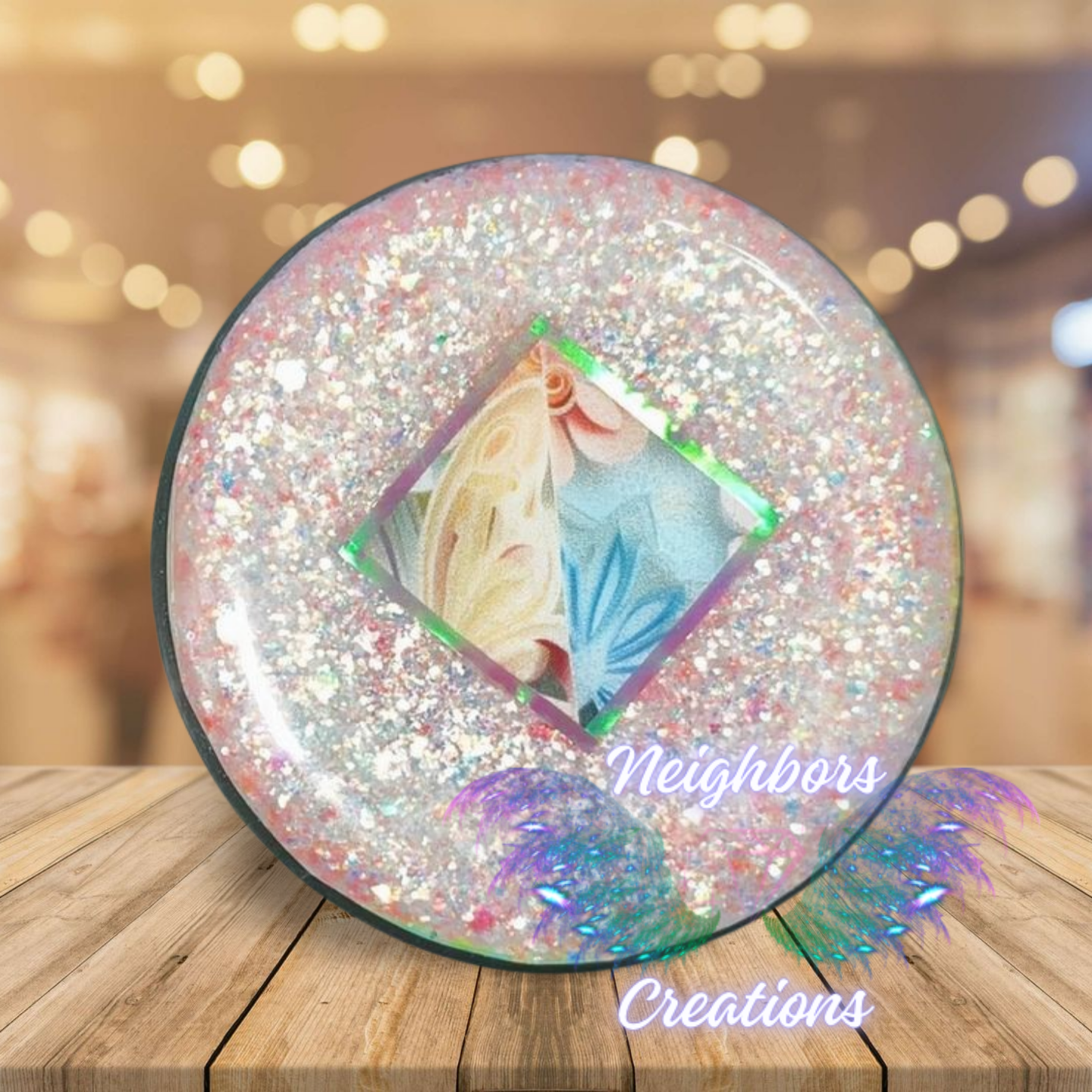 #24 - 20 OZ Floral V Split Glittered Tumbler