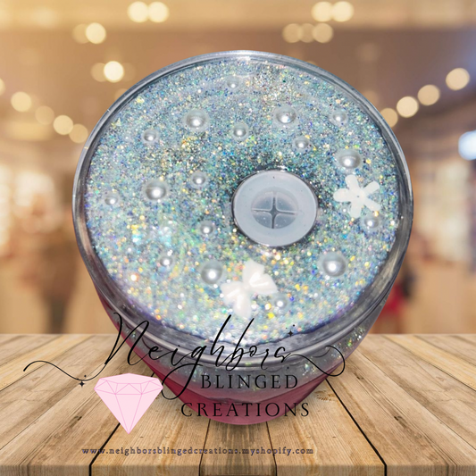 15oz Acrylic Snowglobe - Its A White Christmas Special Edition W/Custom Lid