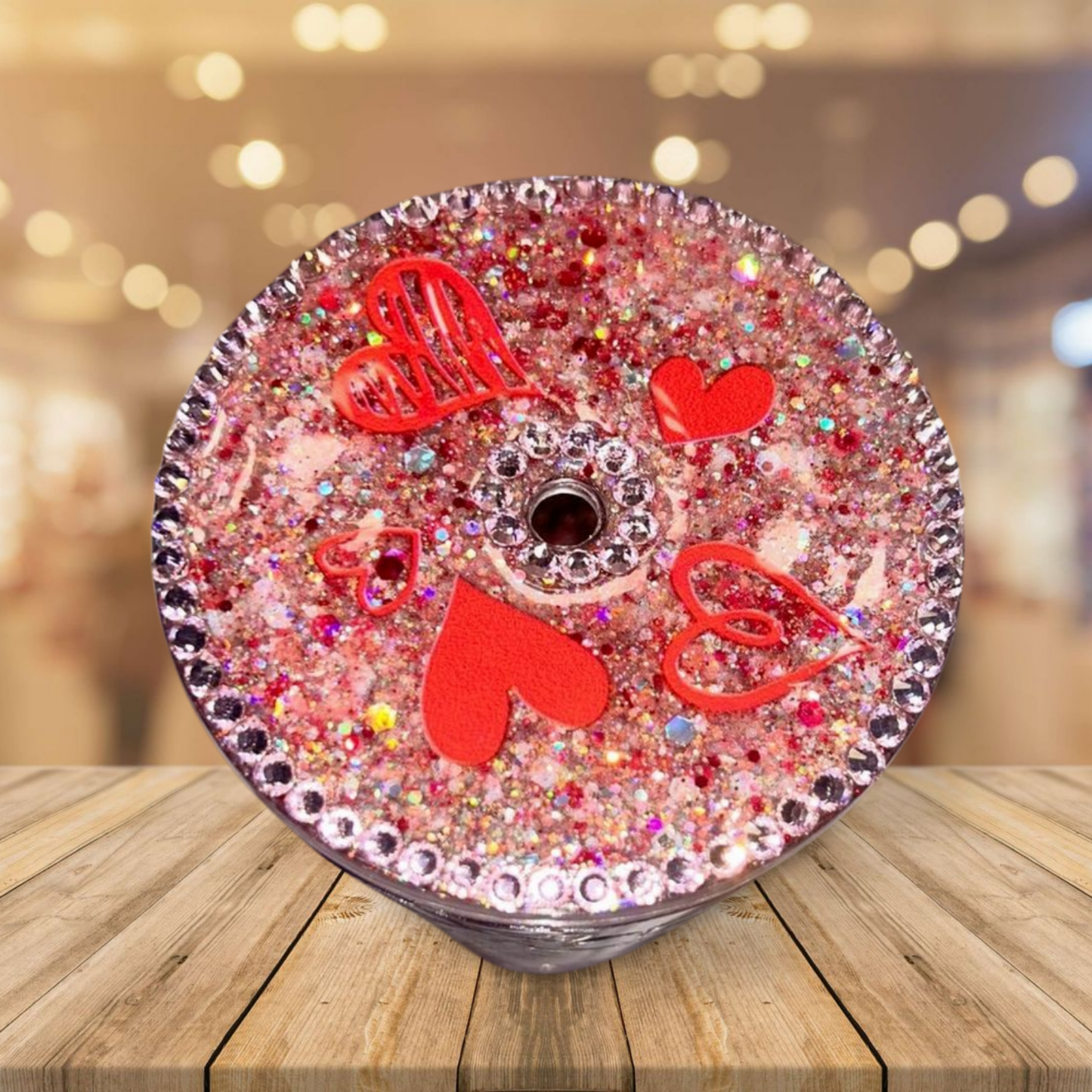 20oz Actlyic Snowglobe Cup Valentine’s Lips