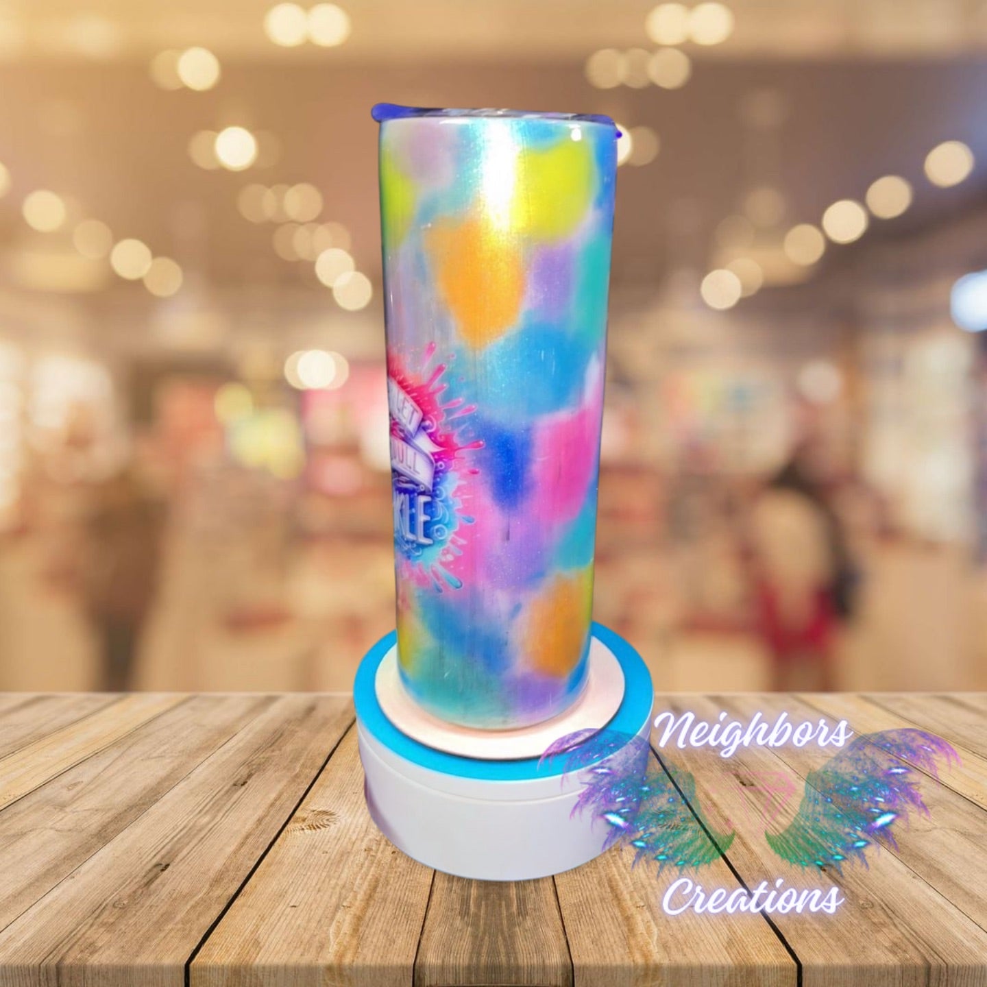 20 OZ Never Let Them Dull Your Sparkle Mica Pigment Splatter Tumbler
