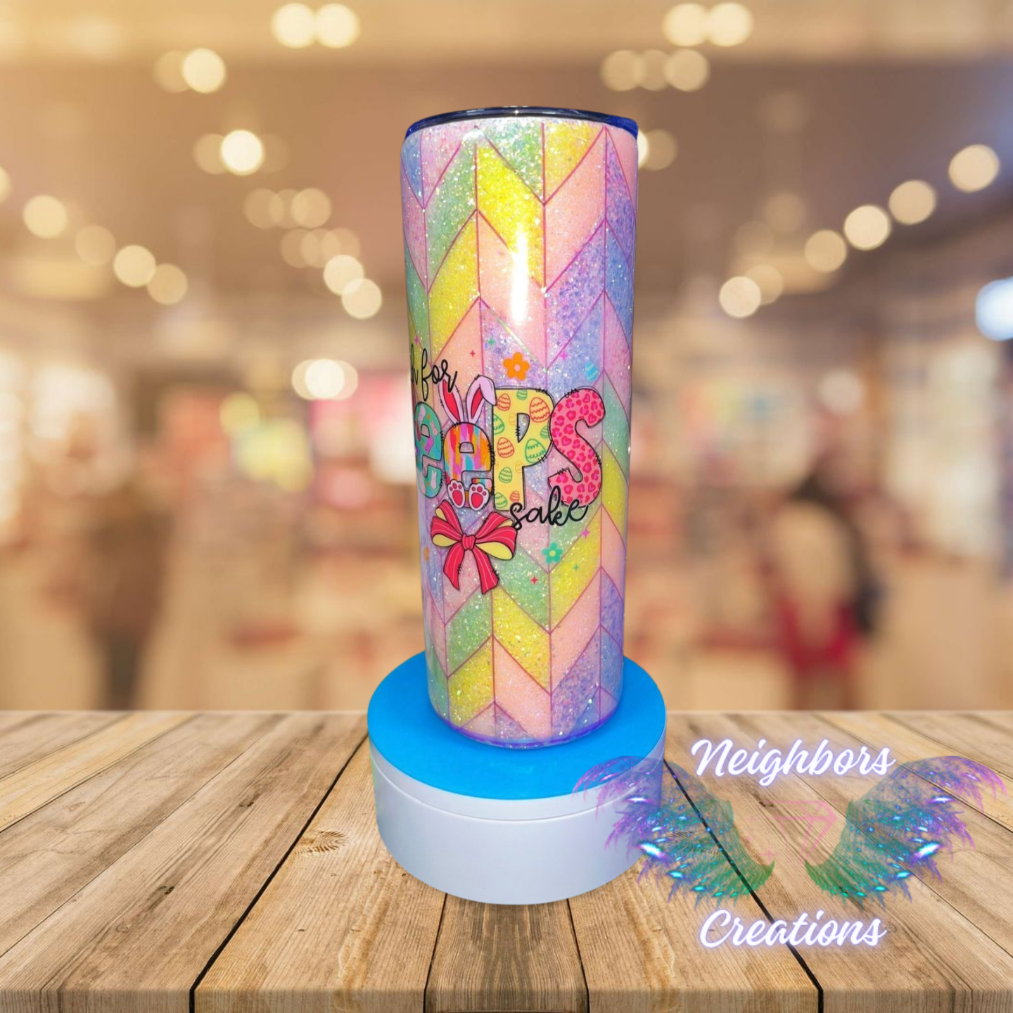 #21 - 20oz Easter Peep themed Tangram Tumbler