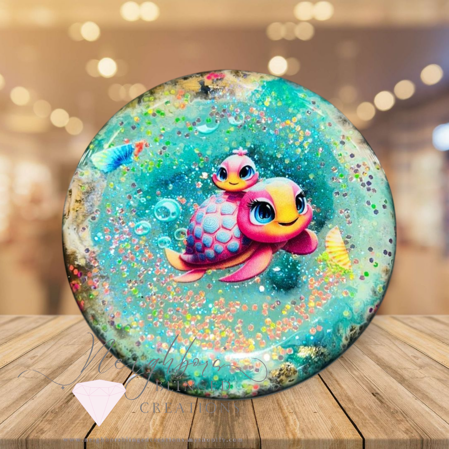 Handmade alcohol swirl ocean mermaid themed stainless steel doubled Tumblr