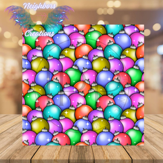 Bright N Colorful Christmas Ornaments Boutique Vinyl