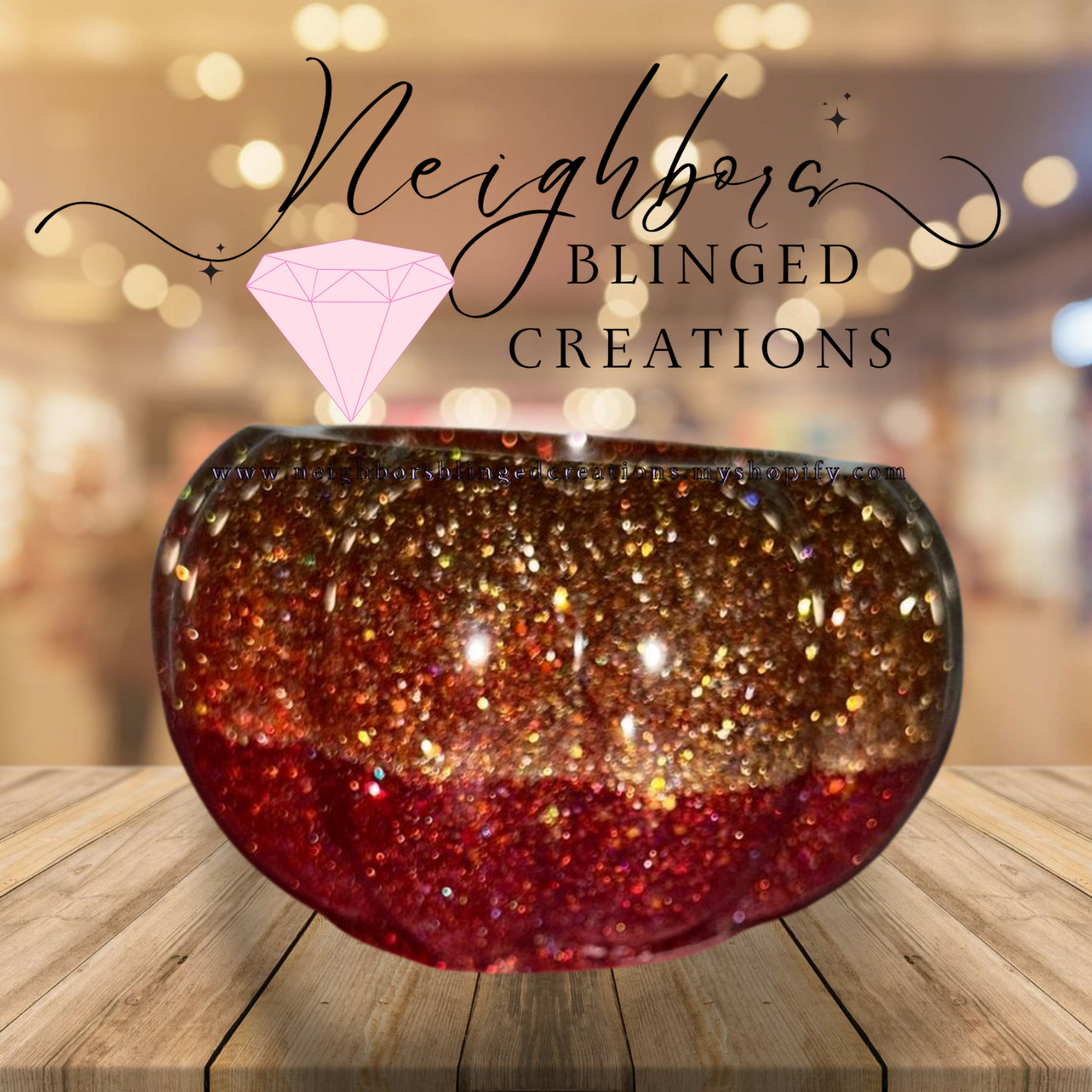 Pumkin ombre Round Jewelry box / small misc holder
