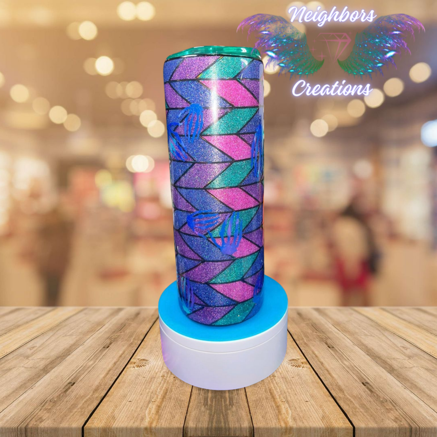 #17 - 20 OZ Tangram Make It A Bad Bitch Day Glittered Tumbler