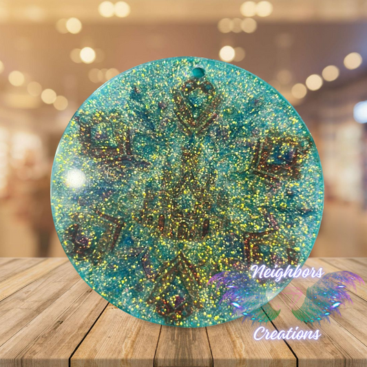 Clear Disk Custom Christmas Flat Ornaments