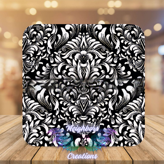 Black Decorative Lace Textured Boutique Vinyl